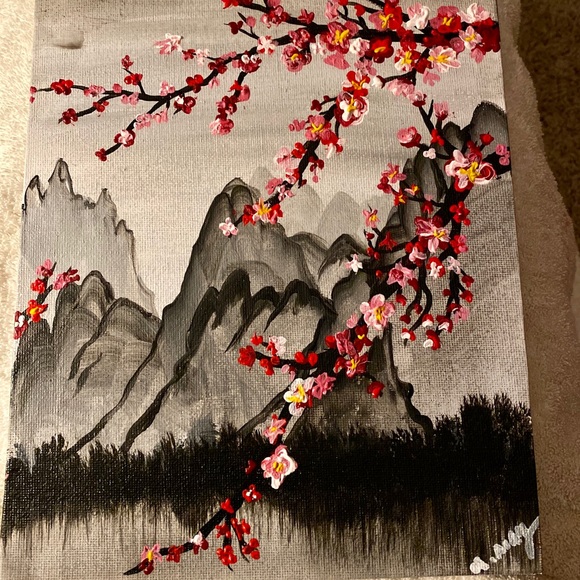 Hand painted blossom tree - Picture 1 of 3